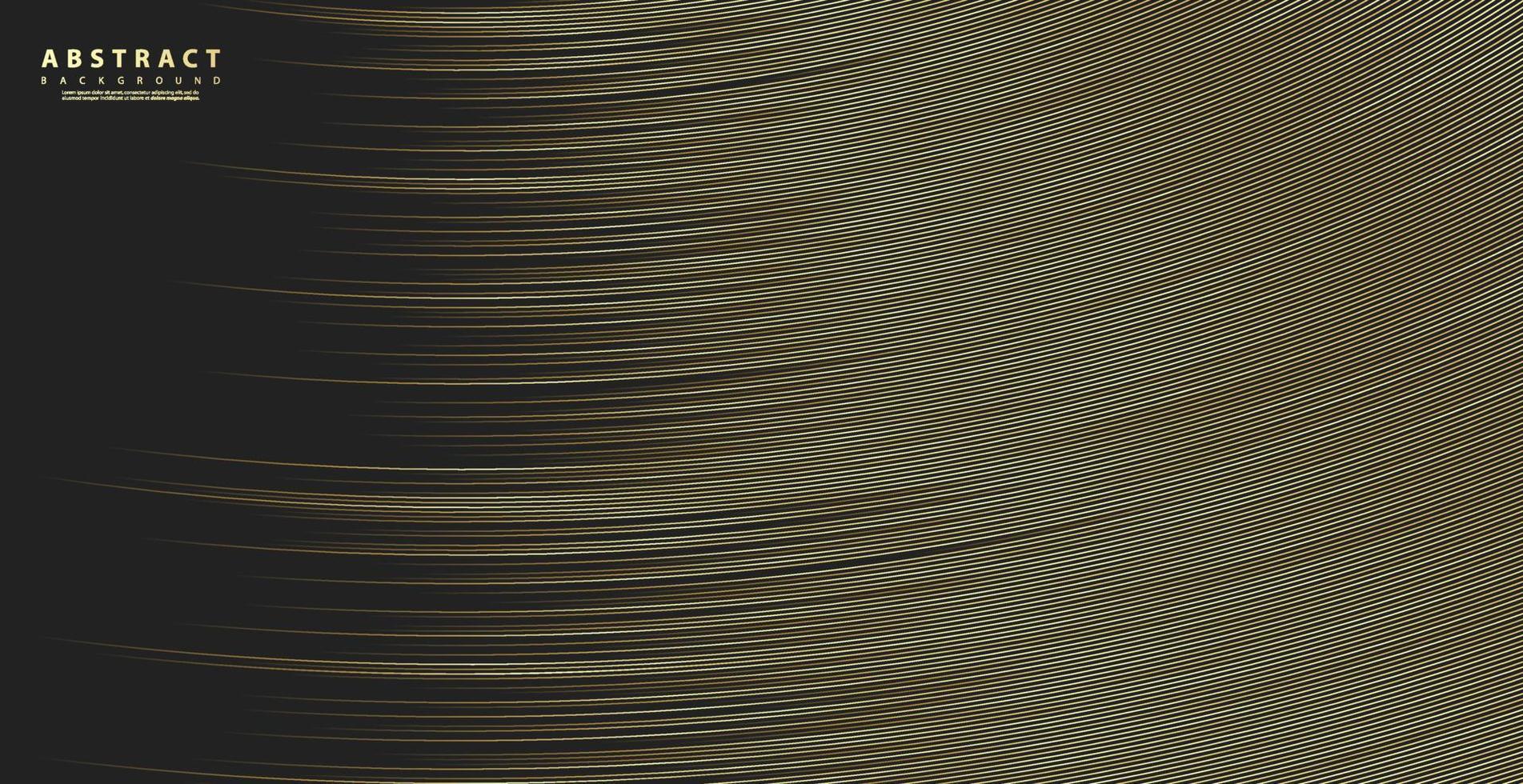 fond d'or abstrait. vague de ligne dorée. style de luxe. illustration vectorielle. vecteur