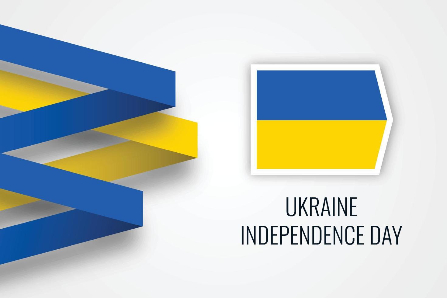 conception de modèle d'illustration de la fête de l'indépendance de l'ukraine vecteur