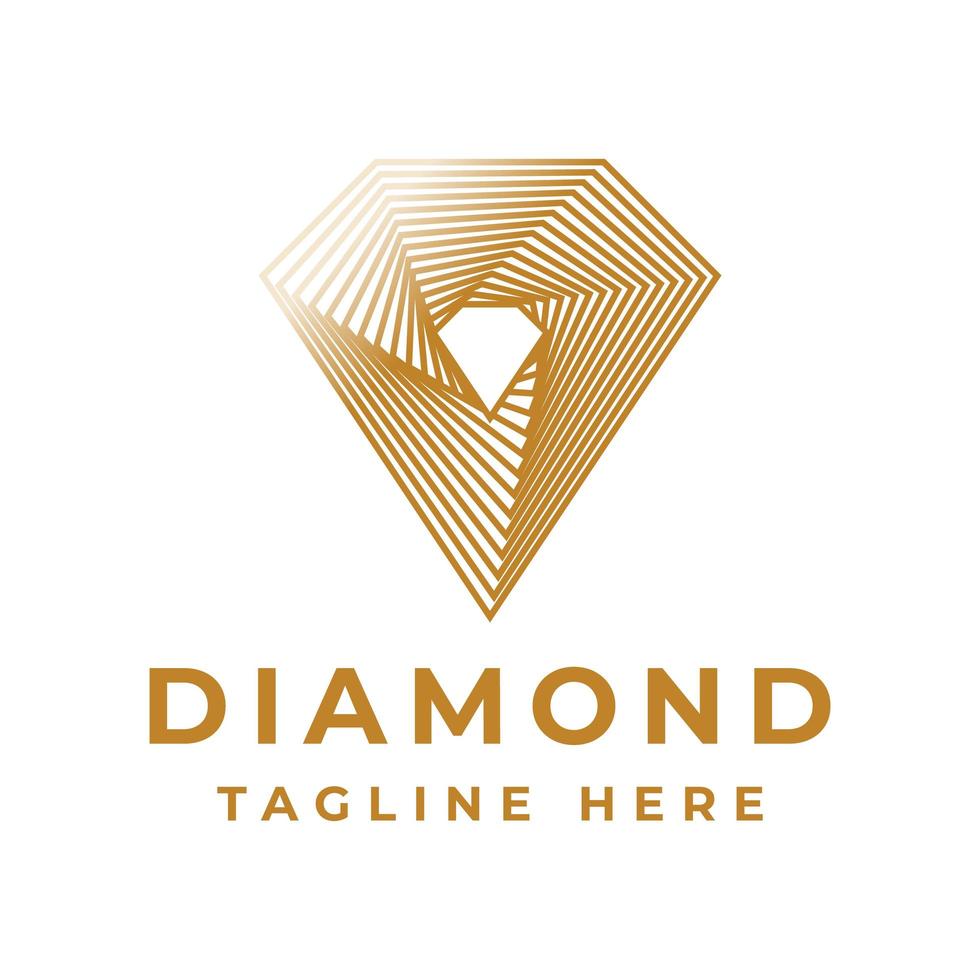 création de logo de diamant de luxe vecteur