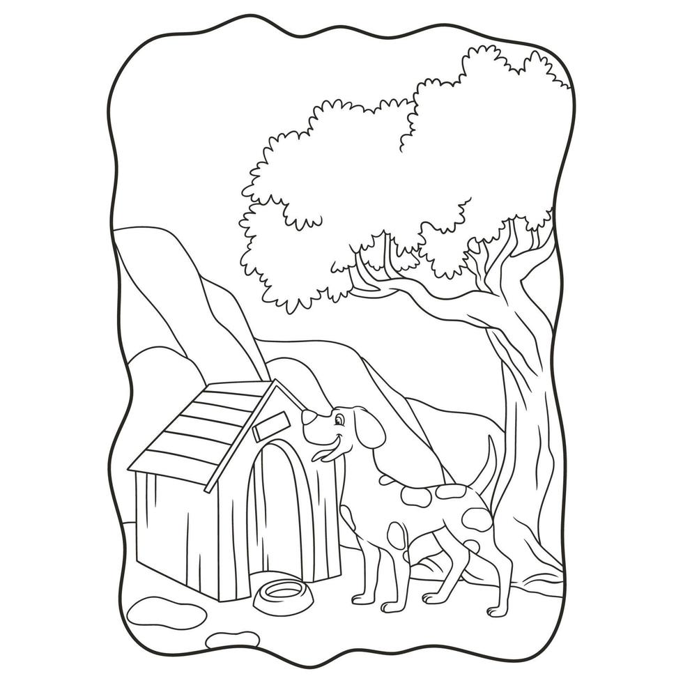 illustration de dessin animé deux canards sont sur un rocher au milieu de la rivière vecteur