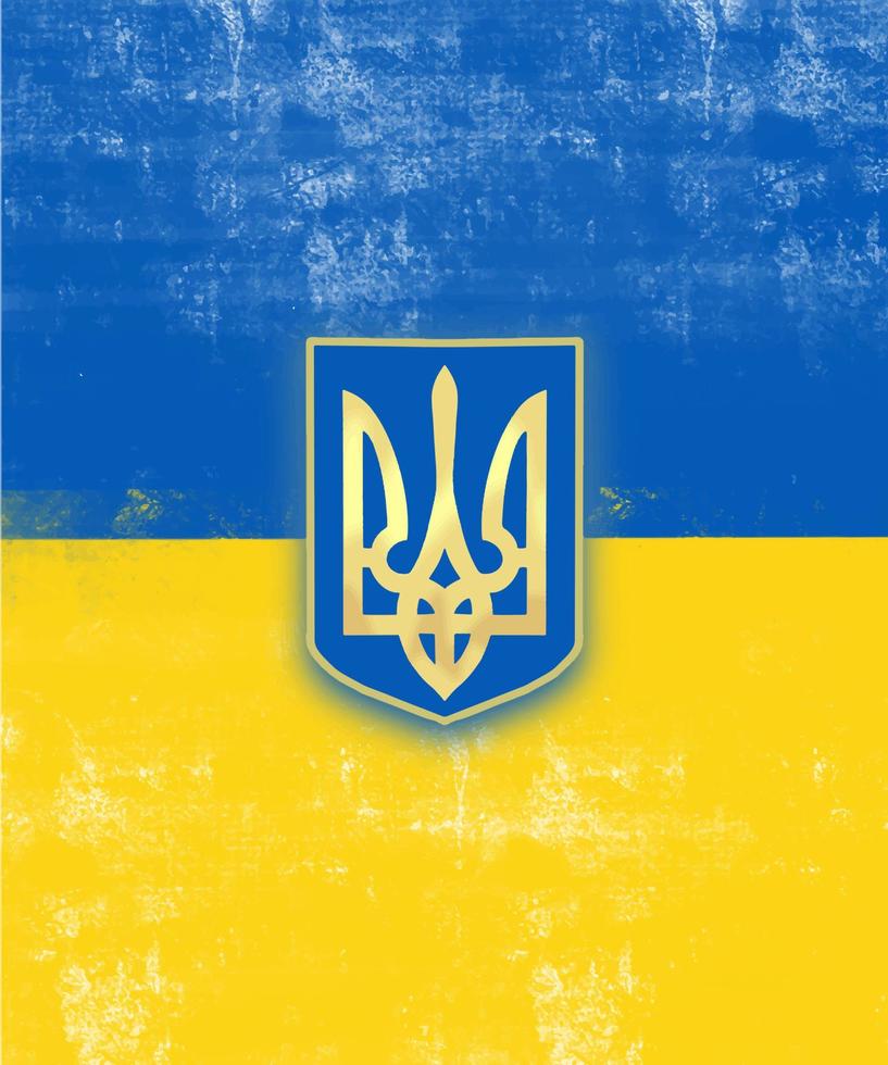 symbole d'icône vectorielle de la république d'ukraine. illustration de concept de paix et de guerre. nationalité officielle peuple ukrainien ou étiquette de drapeau. couleur jaune et bleue pour le drapeau de l'ukraine. vecteur