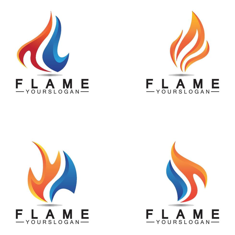 modèle de conception de feu flamme logo icône vector