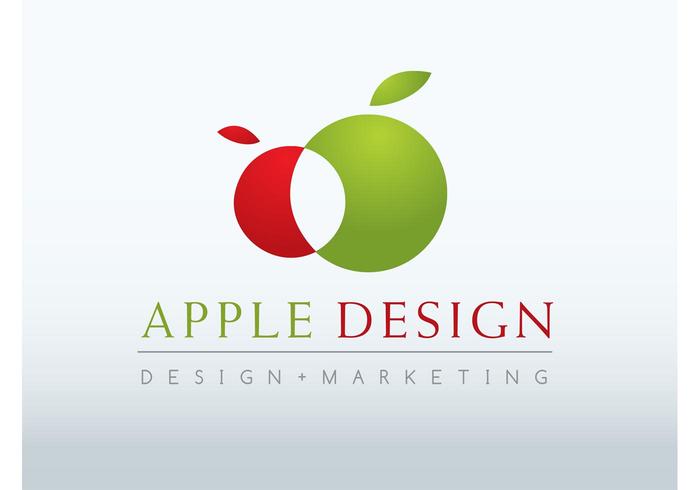 Conception de logo Apple vecteur