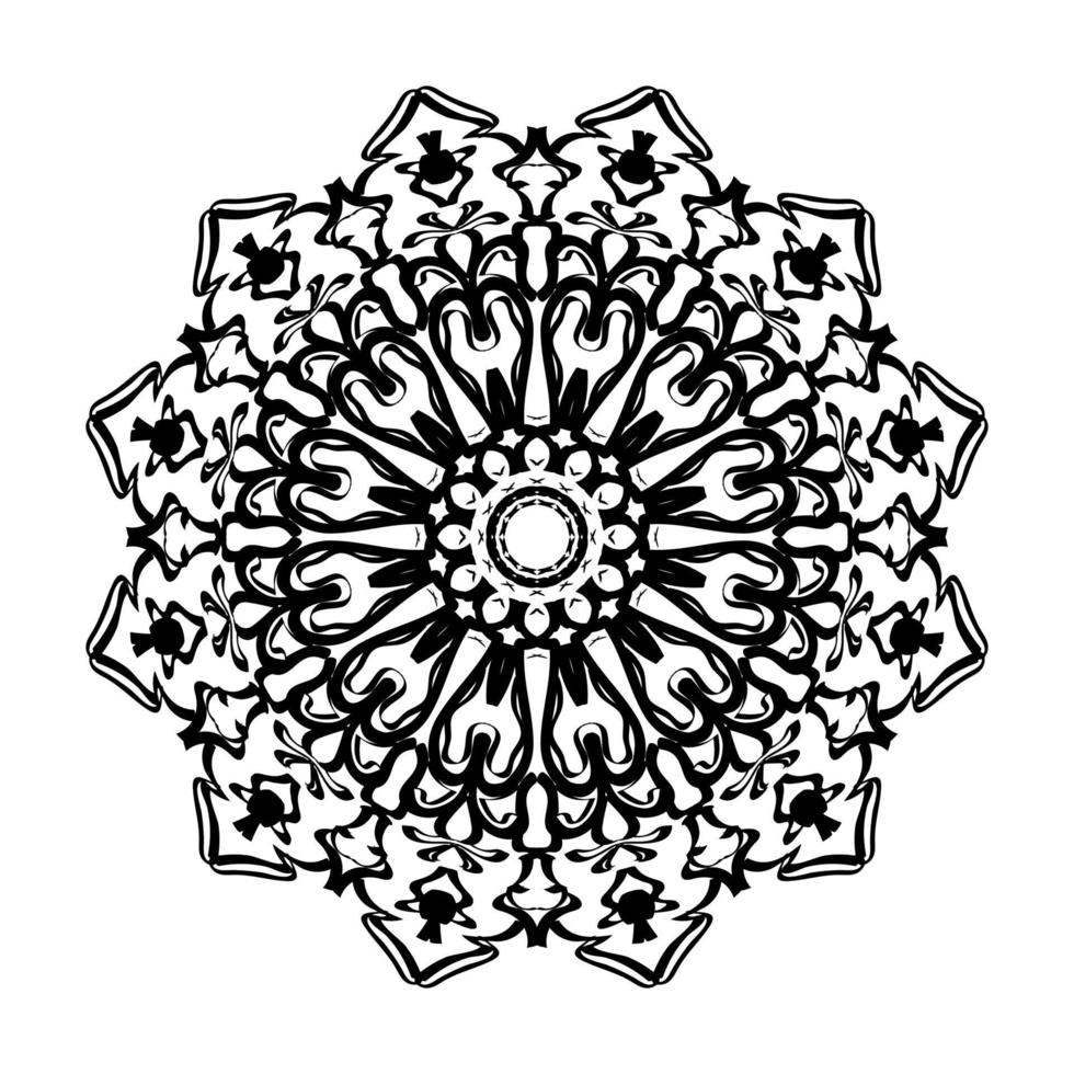 mandala dessiné à la main. décoration en ornement de doodle oriental ethnique. vecteur