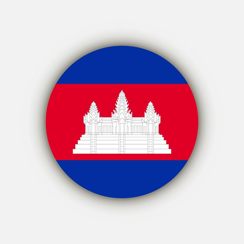 pays cambodge. drapeau cambodge. illustration vectorielle. vecteur