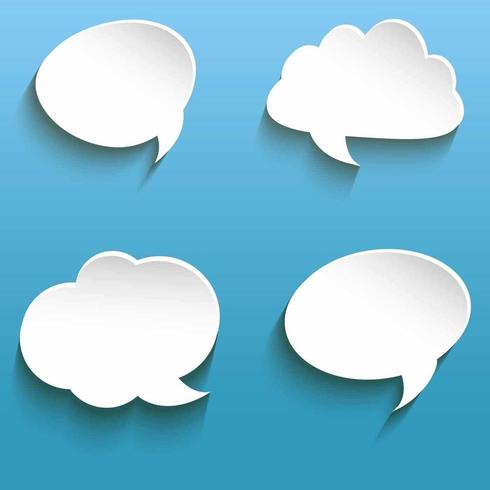 Speech Bubbles Cloud Icon Set vecteur