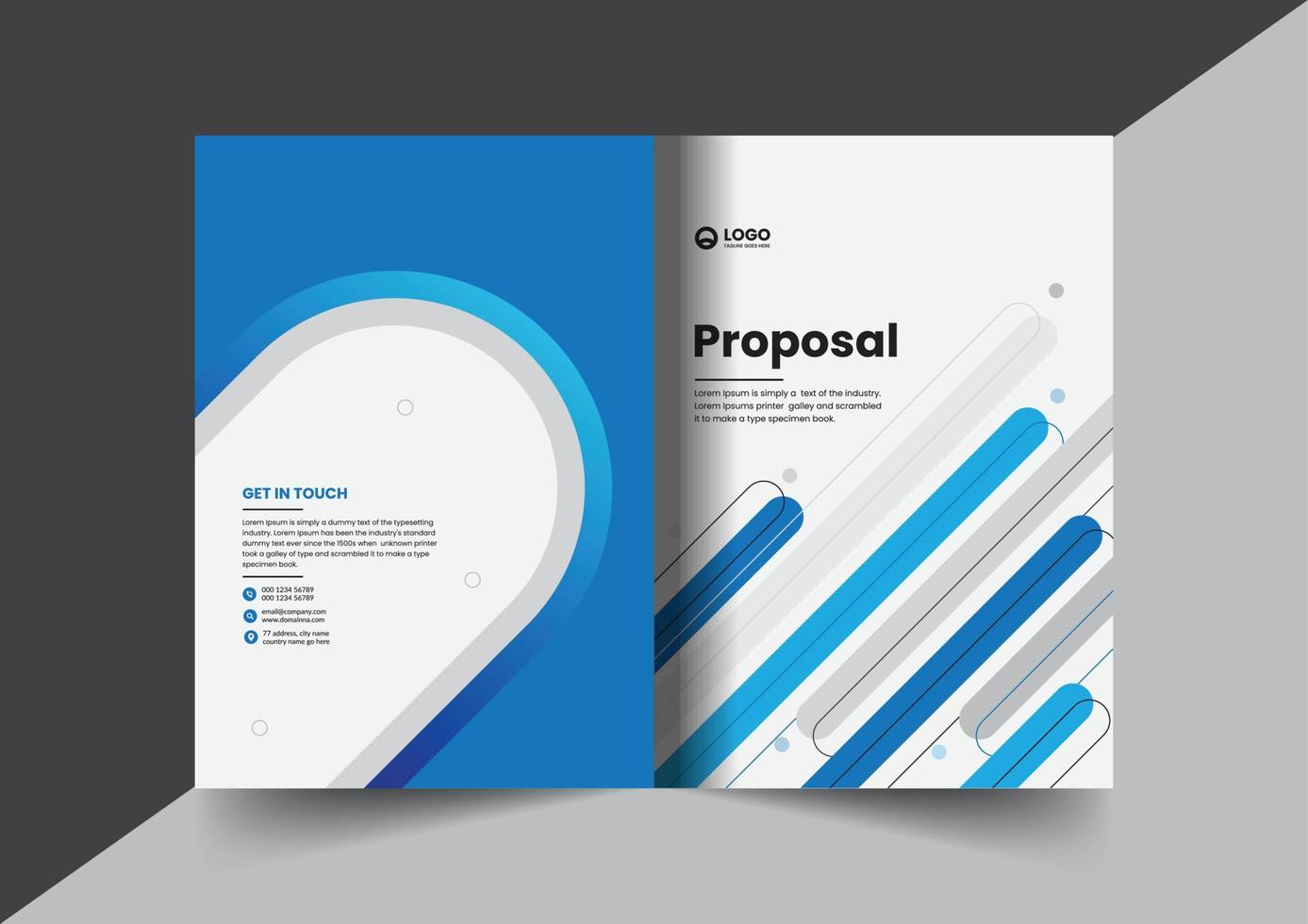 brochure d'entreprise brochure de profil d'entreprise rapport annuel livret proposition d'entreprise page de couverture mise en page conception de concept vecteur