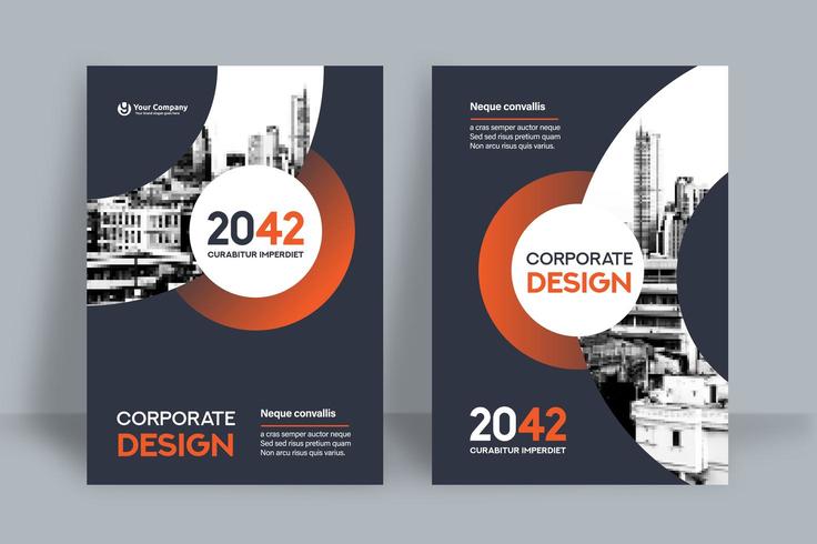 Modèle de conception de couverture de livre de ville fond d&#39;affaires vecteur