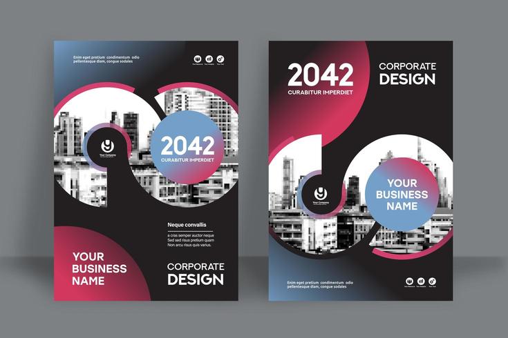 Modèle de conception de couverture de livre de ville fond d&#39;affaires vecteur