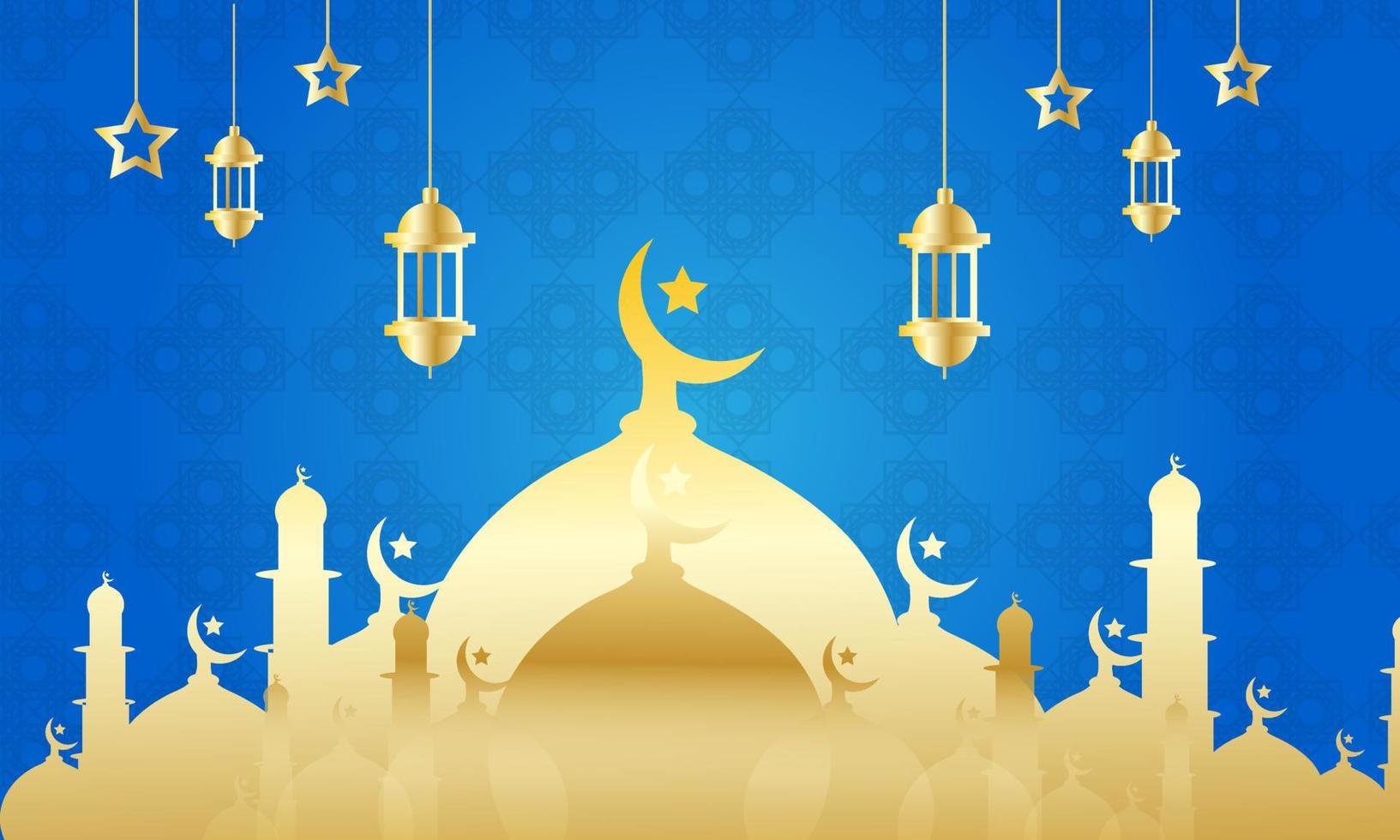 belle conception de vecteur de bannière de ramadan avec mosquée et ornement avec une belle décoration moments musulmans islamiques moubarak saison de jeûne