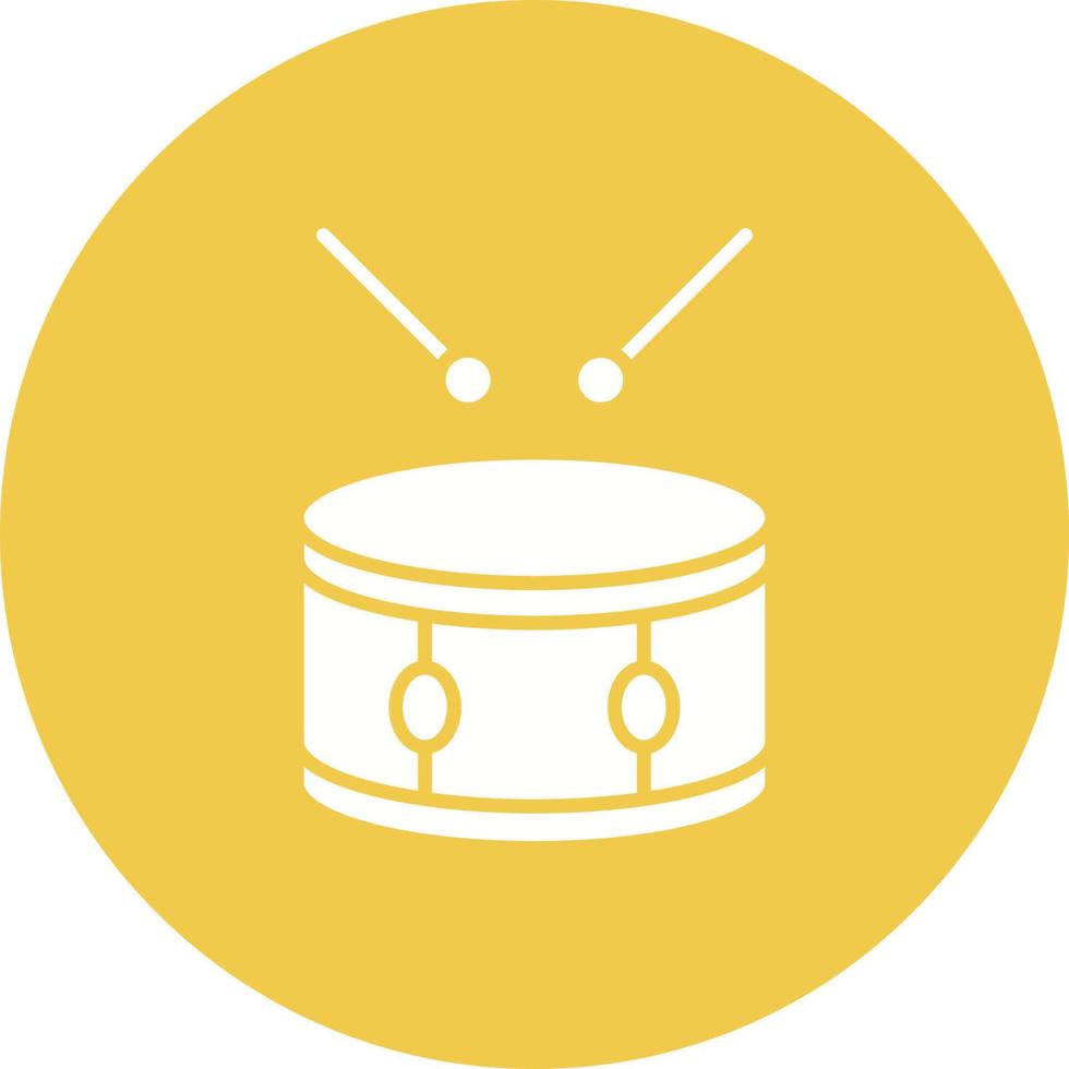 icône de glyphe de tambour vecteur