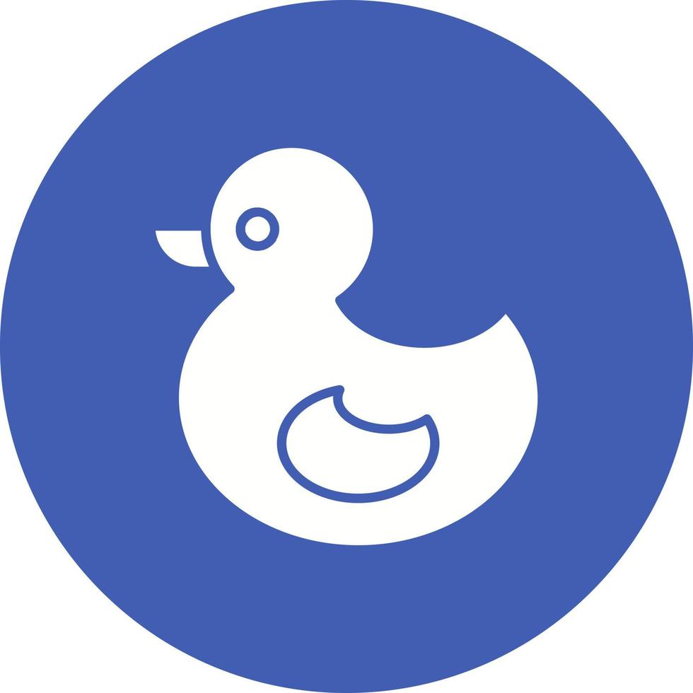 icône de glyphe de jouet de canard vecteur