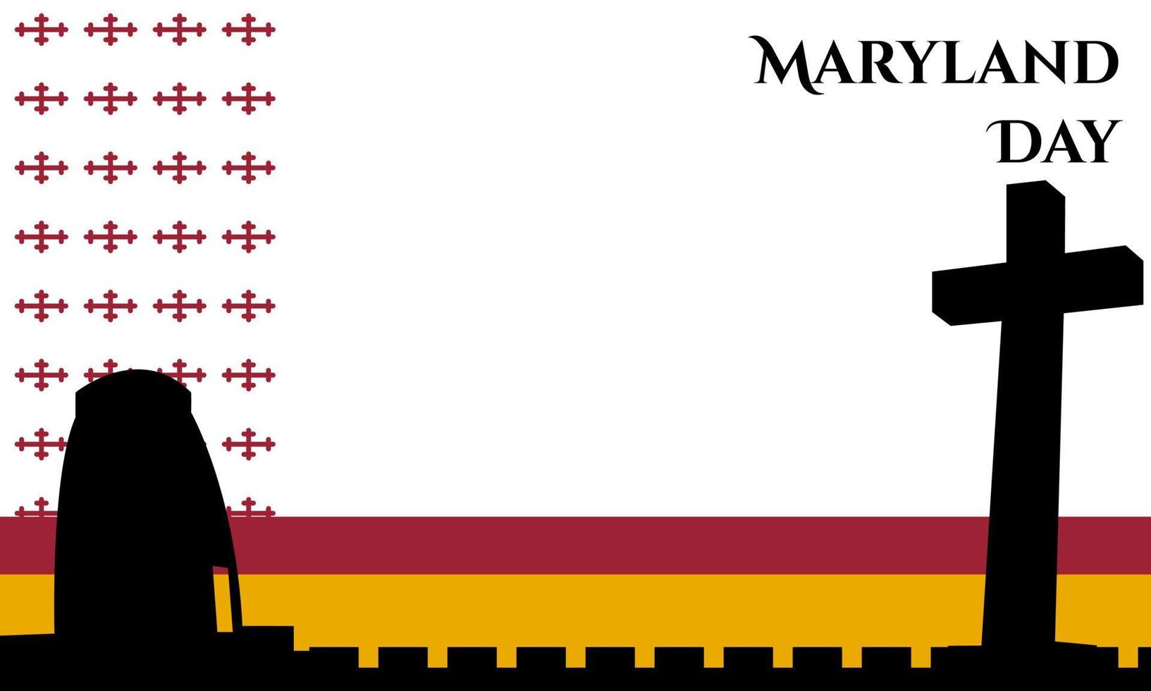 fond d'illustration vectorielle du jour du maryland vecteur