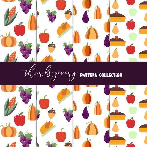 Collection de motifs pour Thanksgiving vecteur