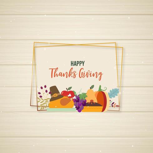 Conception du cadre Happy Thanksgiving vecteur