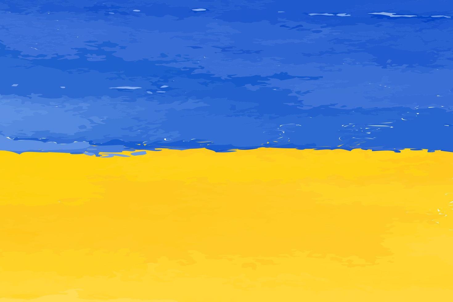 le drapeau de l'ukraine avec effet aquarelle vecteur