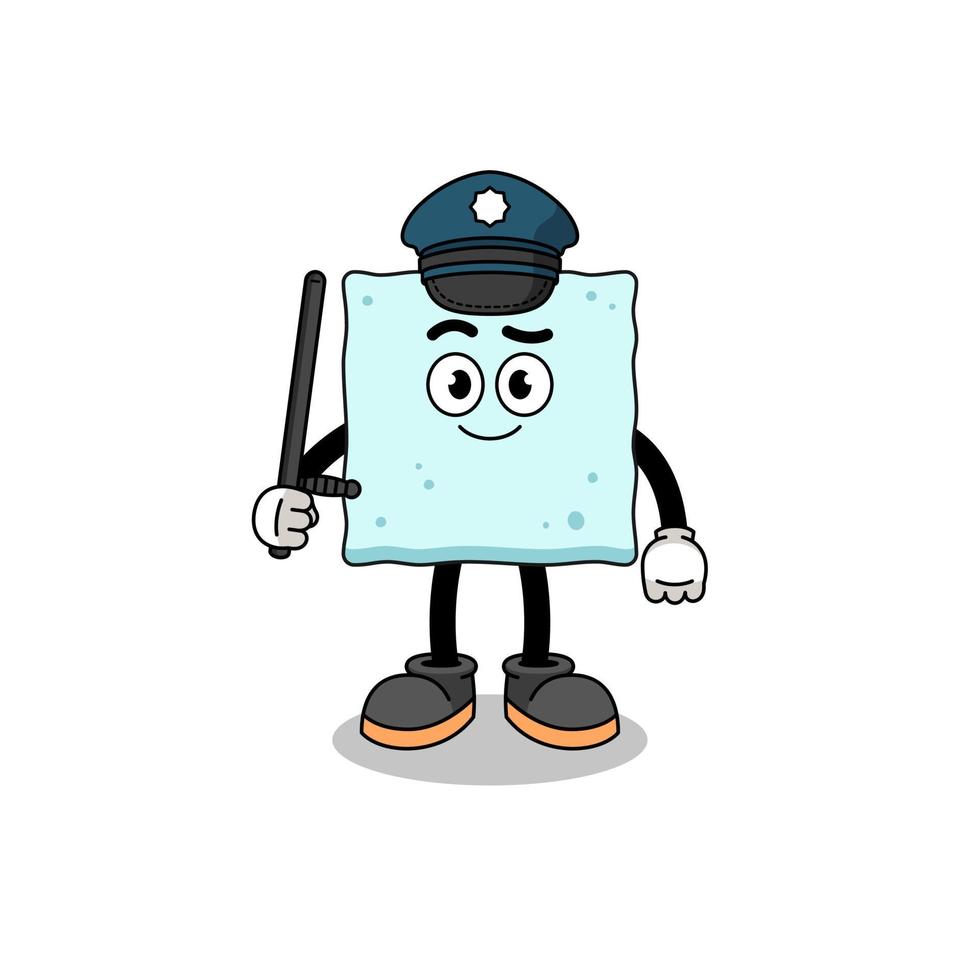 illustration de dessin animé de police de cube de sucre vecteur