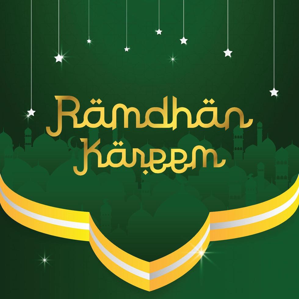 conception de fond islamique ramadan kareem avec concept moderne simple et concept religieux, hari raya, eid mubarak, ramdhan, bannière de fête iftar, toile de fond, couverture, dépliant, conception de brochure vecteur