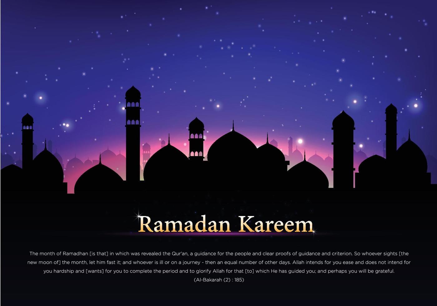 conception de fond islamique ramadan kareem avec utilisation de style arabe pour le modèle de carte de voeux et la conception d'affiches vecteur