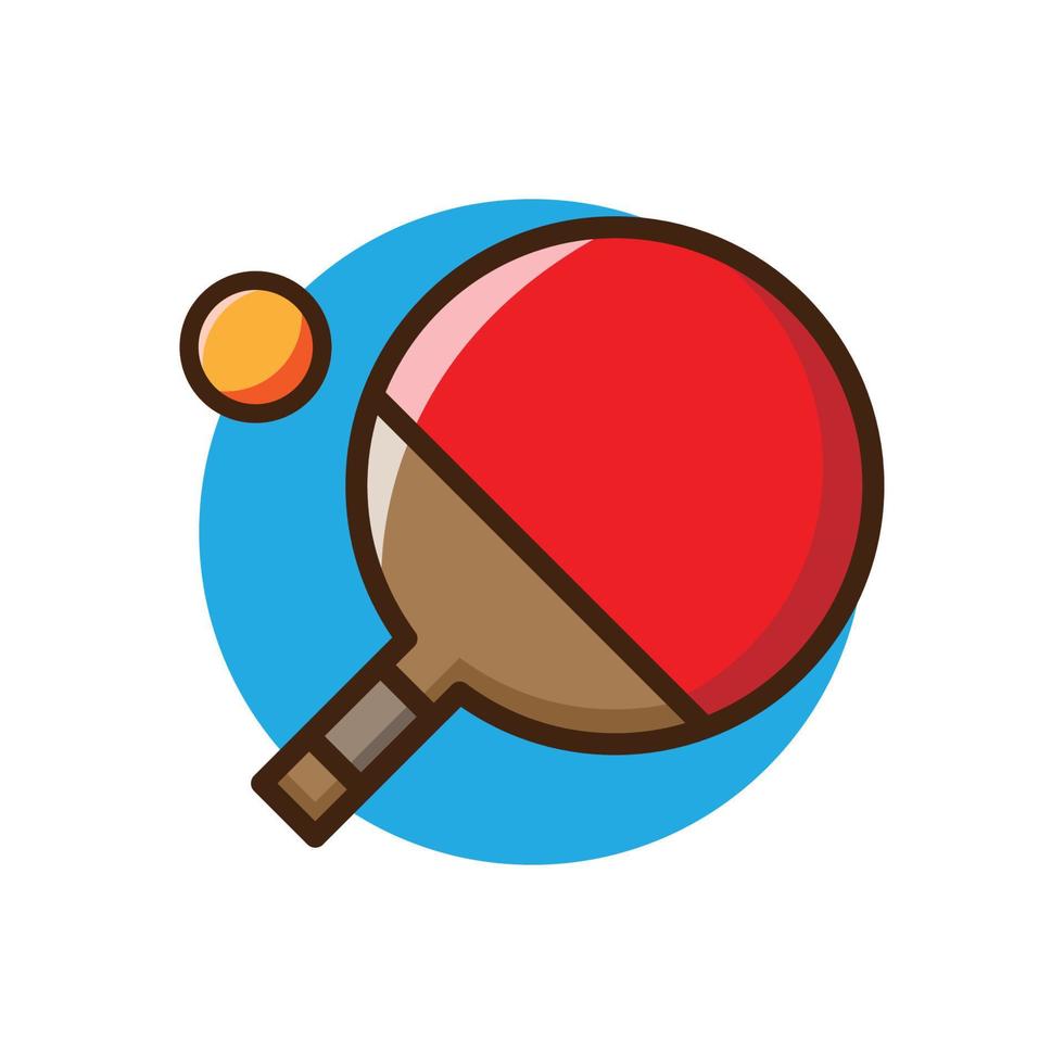 Illustrations d'icônes de raquette de tennis de table vecteur