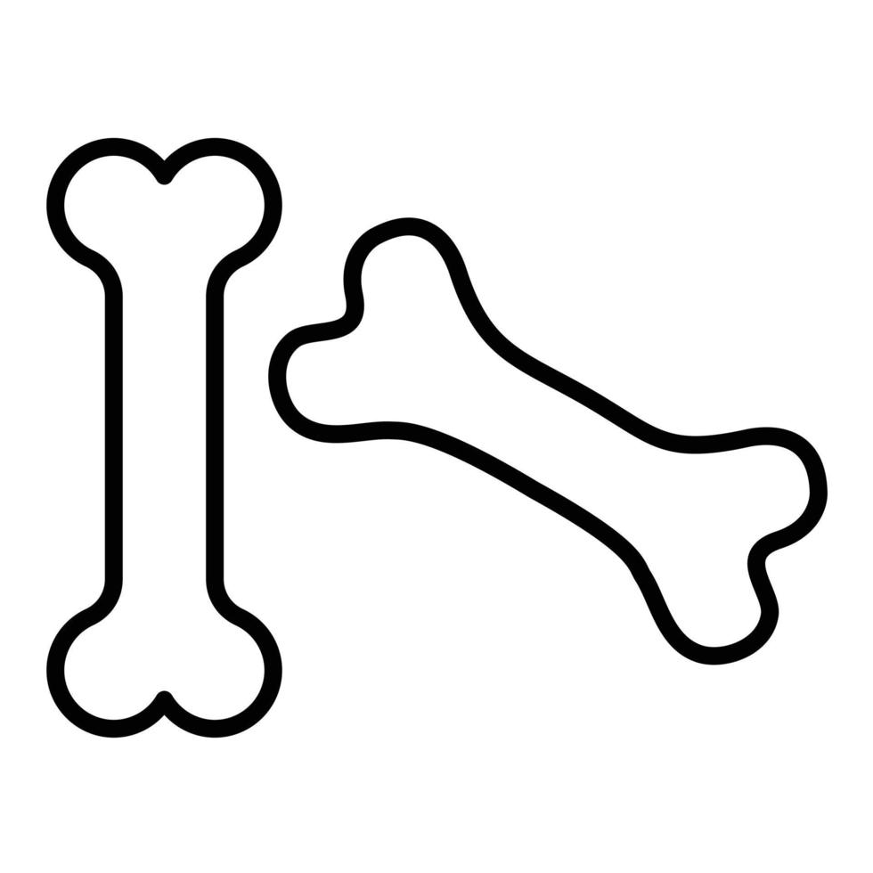 icône de ligne d'os vecteur