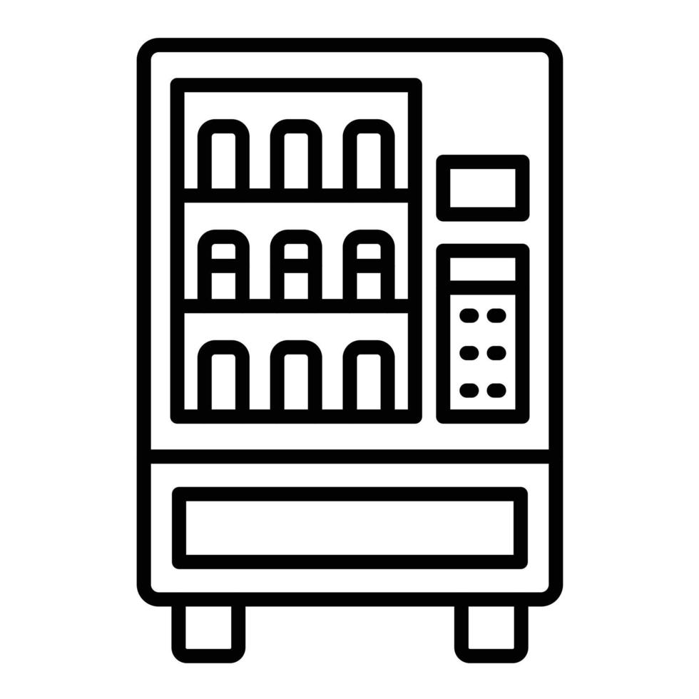 icône de ligne de distributeur automatique vecteur