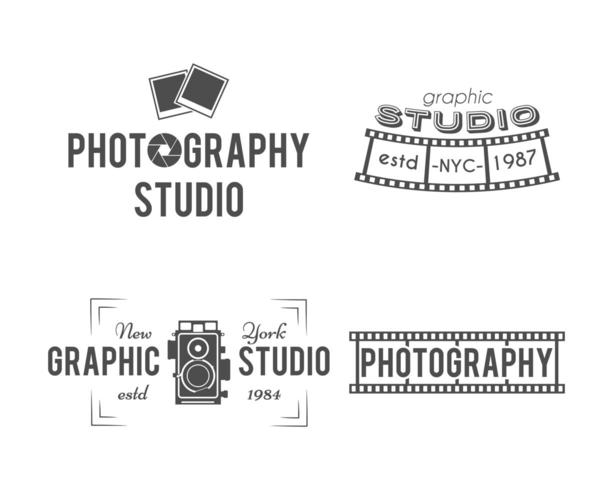 Logos de photographie vintage vecteur