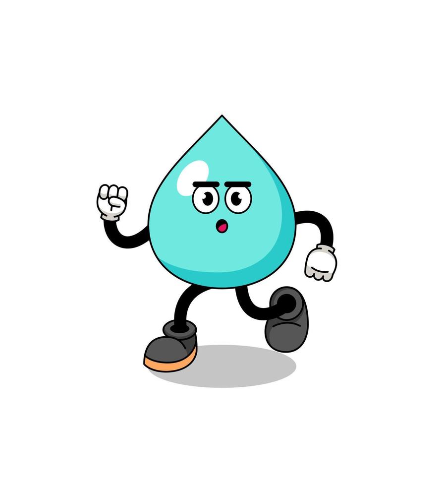 illustration de mascotte d'eau courante vecteur