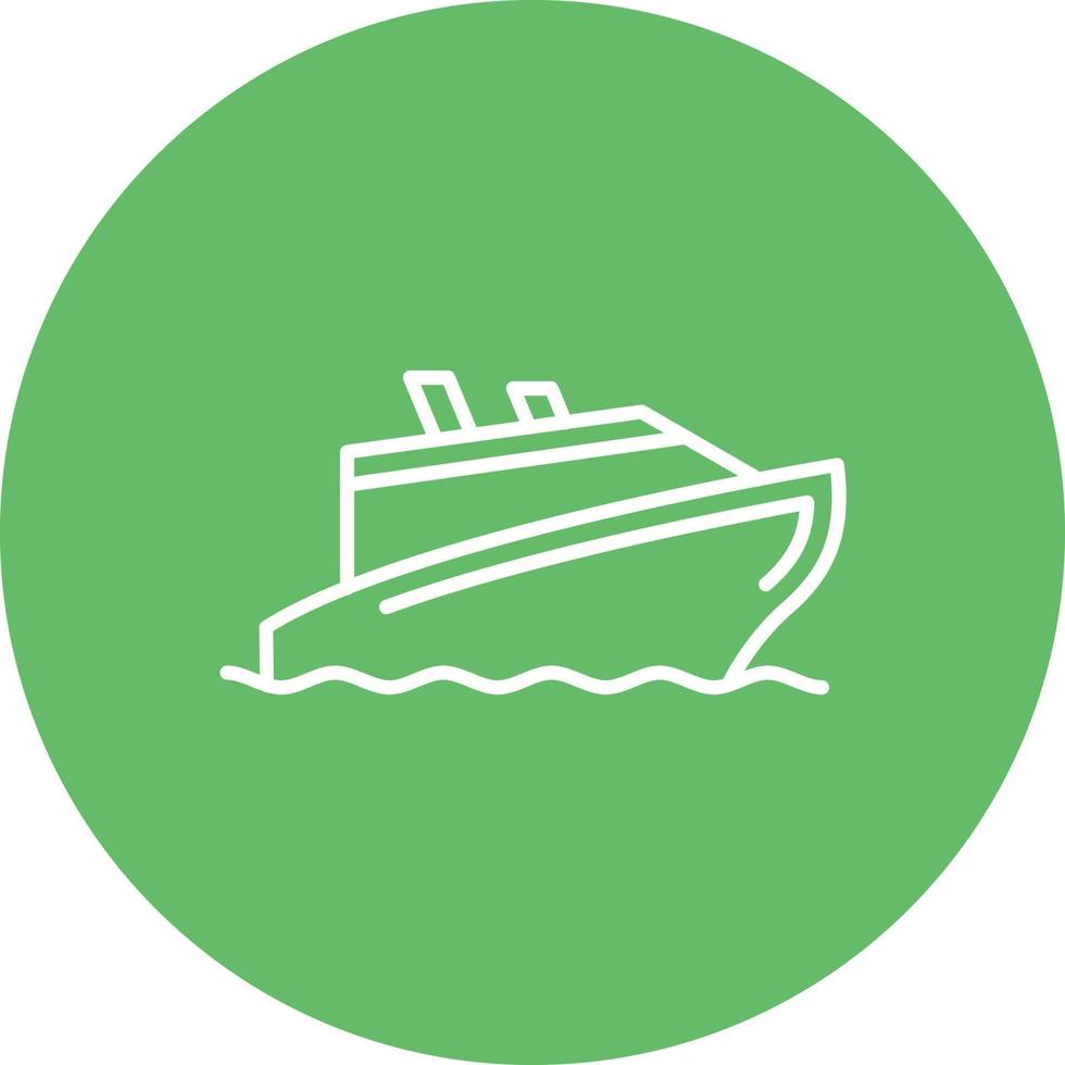 icône de la ligne de yachting vecteur