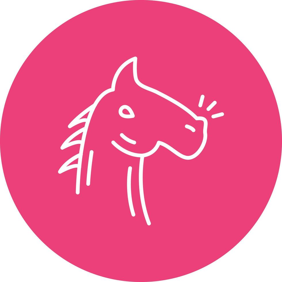 icône de ligne de cheval vecteur