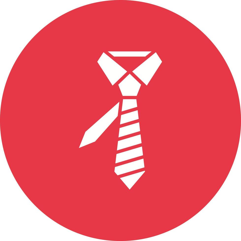 icône de fond de cercle de glyphe de cravate vecteur