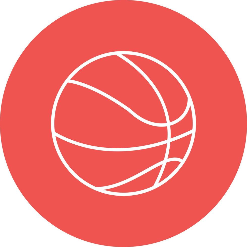 icône de fond de cercle de ligne de basket-ball vecteur