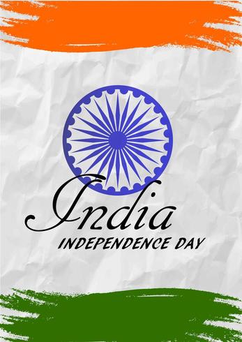 Flyer Inde heureuse fête de l&#39;indépendance vecteur