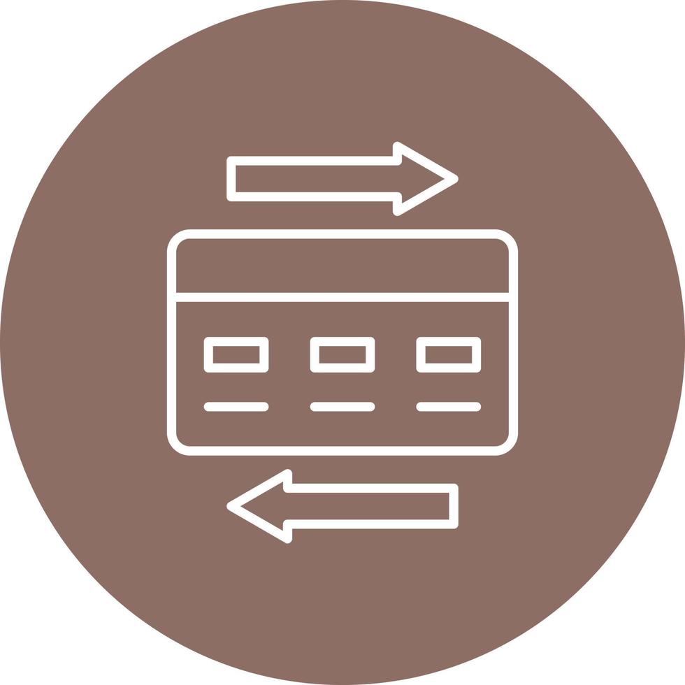icône de fond de cercle de ligne de méthode de paiement vecteur