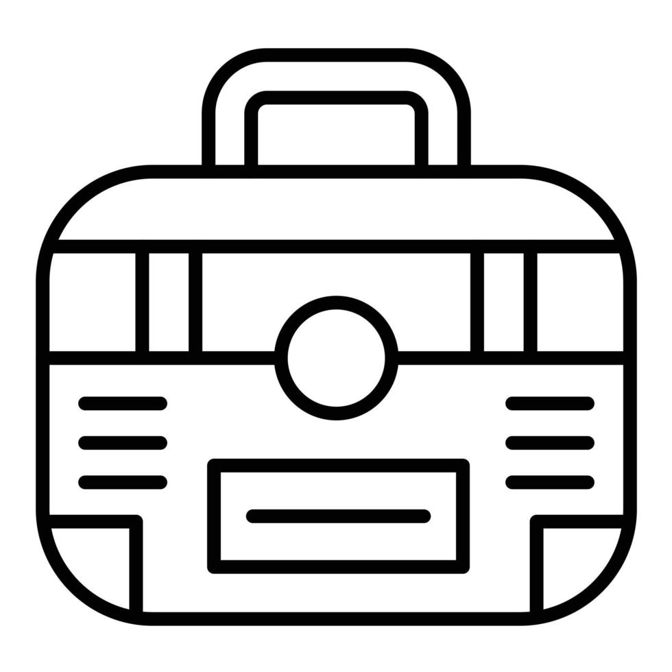 icône de ligne porte-documents vecteur