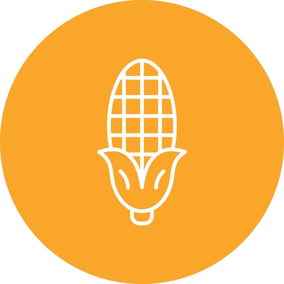 icône de fond de cercle de ligne de maïs vecteur