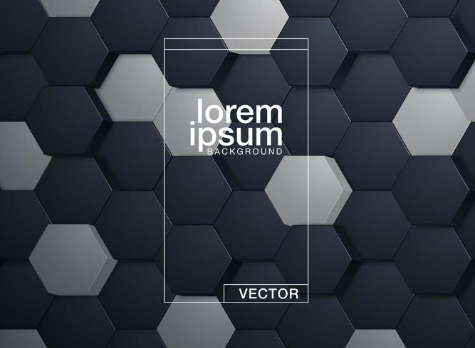 Motif hexagonal abstrait vecteur