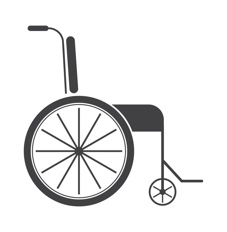 vecteur d'icône de fauteuil roulant. fauteuil roulant pour handicapés et inclusif