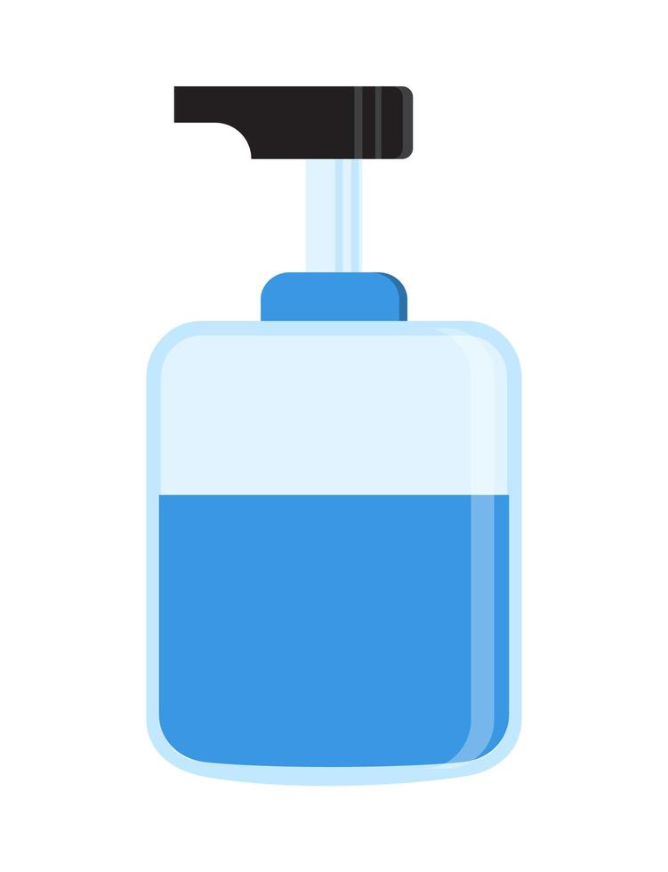vecteur d'icône de désinfectant pour les mains. spray antibactérien. distributeur d'hygiène personnelle, symbole de contrôle des infections contre le rhume, la grippe, le coronavirus.