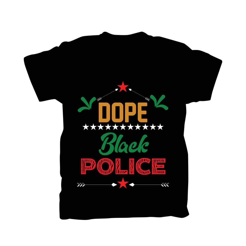 conception de t-shirt noir dope vecteur