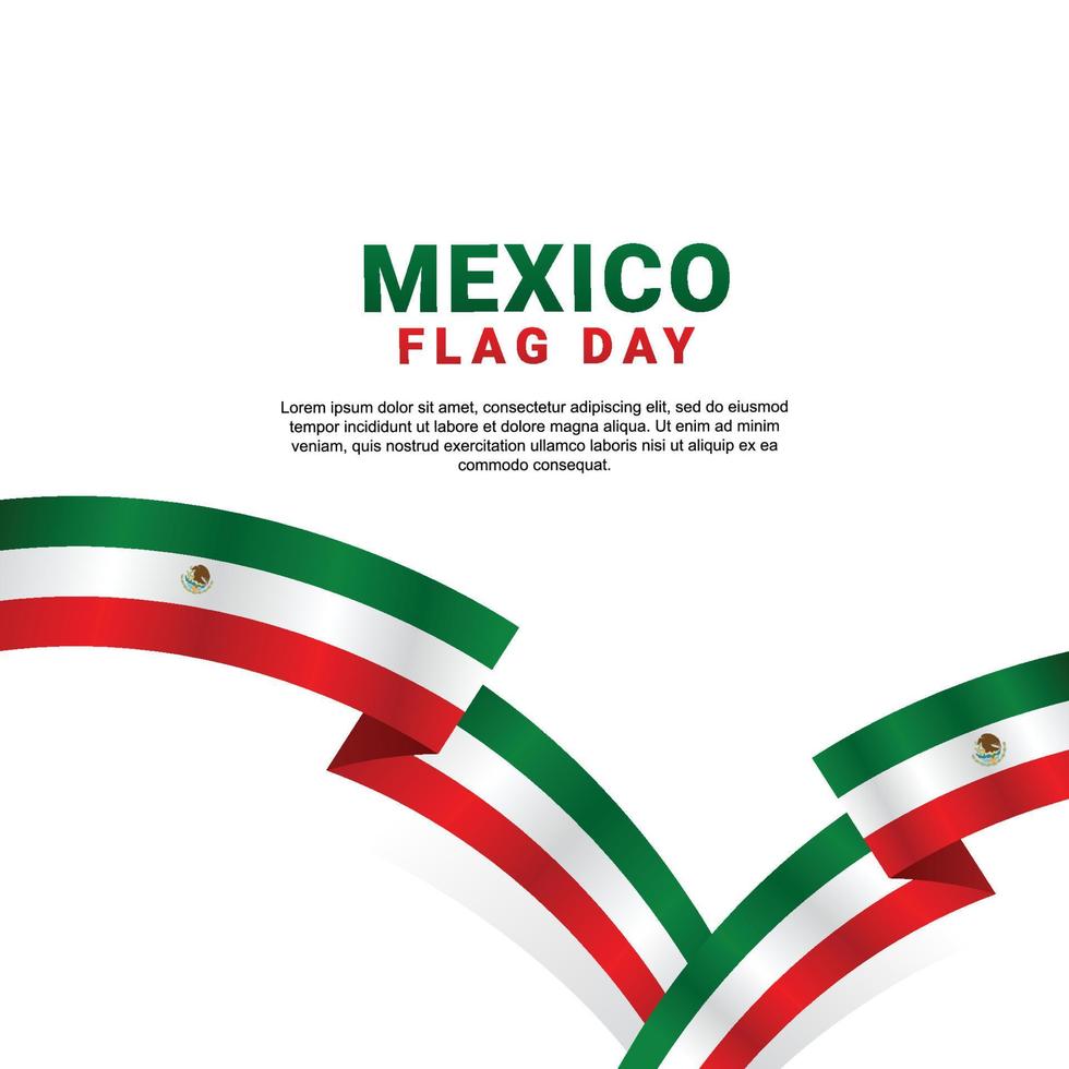 conception du jour du drapeau mexicain vecteur