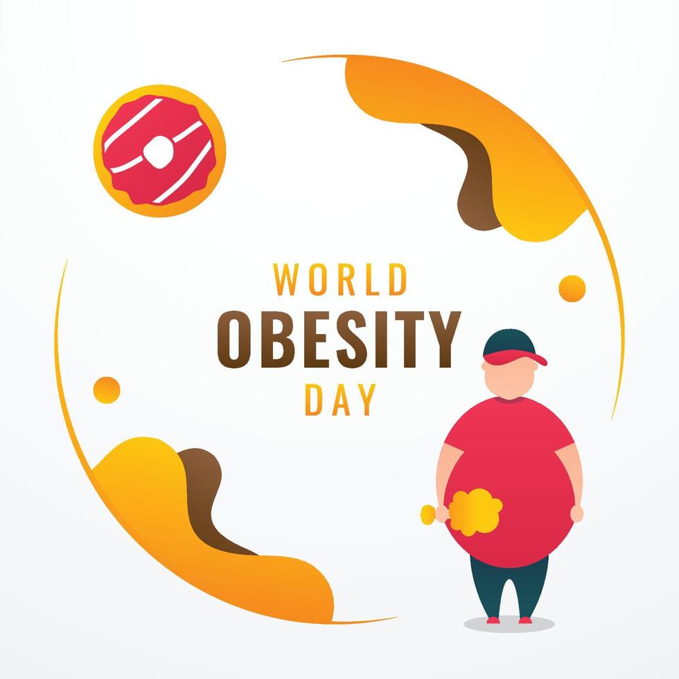 conception de la journée de l'obésité vecteur