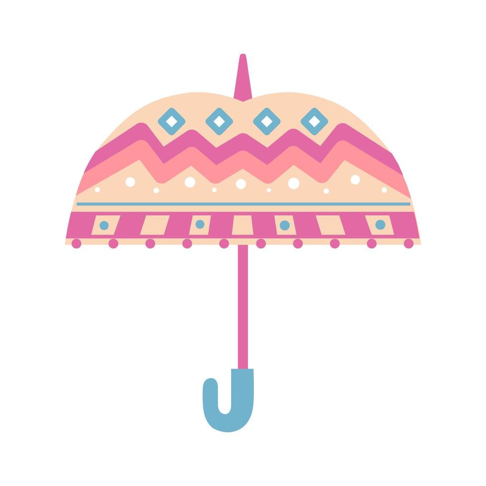 parapluie pour enfants avec motifs sur fond blanc. un élément de conception. illustration vectorielle. vecteur