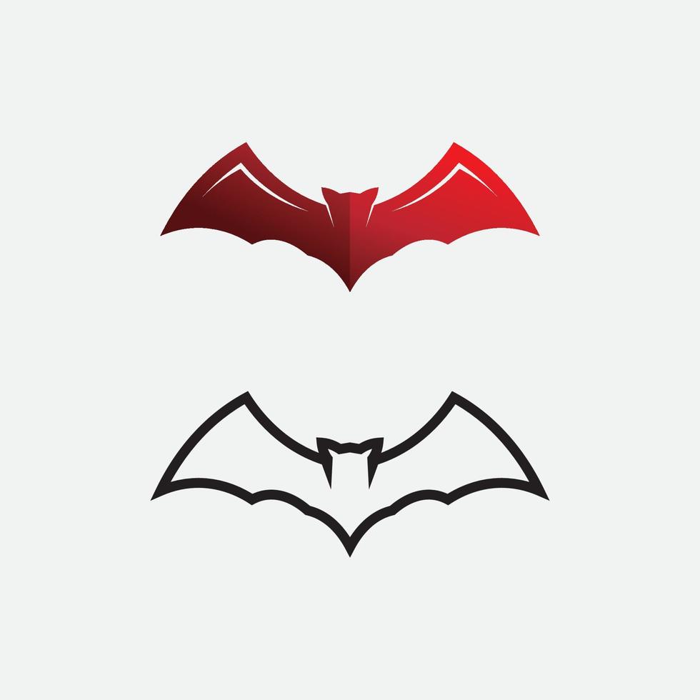 chauve souris logo animal et vecteur, ailes, noir, halloween, vampire, gothique, illustration, conception icône chauve-souris vecteur