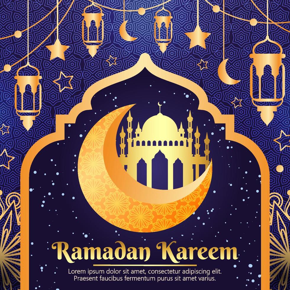 fond de ramadan kareem vecteur