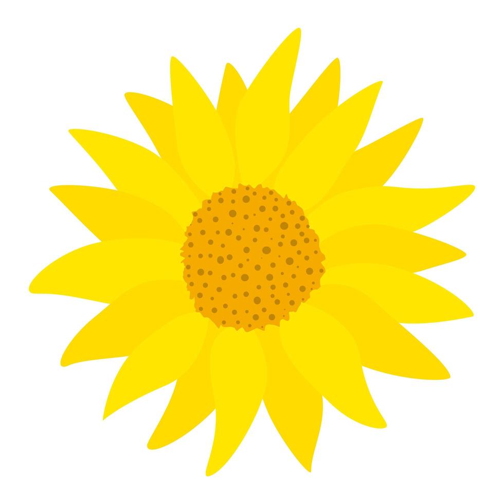 illustration vectorielle de gerbera fleur jaune unique vecteur