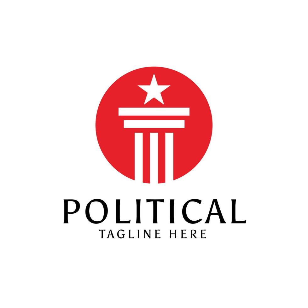 création du logo de la capitale politique vecteur