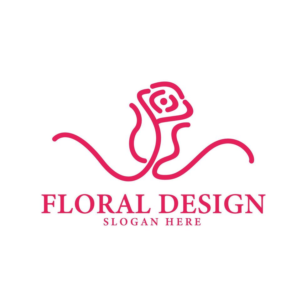 modèle de conception de logo de mode femme beauté fleur cosmétique vecteur