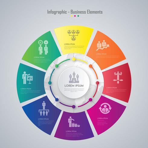 Chronologie de l&#39;infographie commerciale vecteur