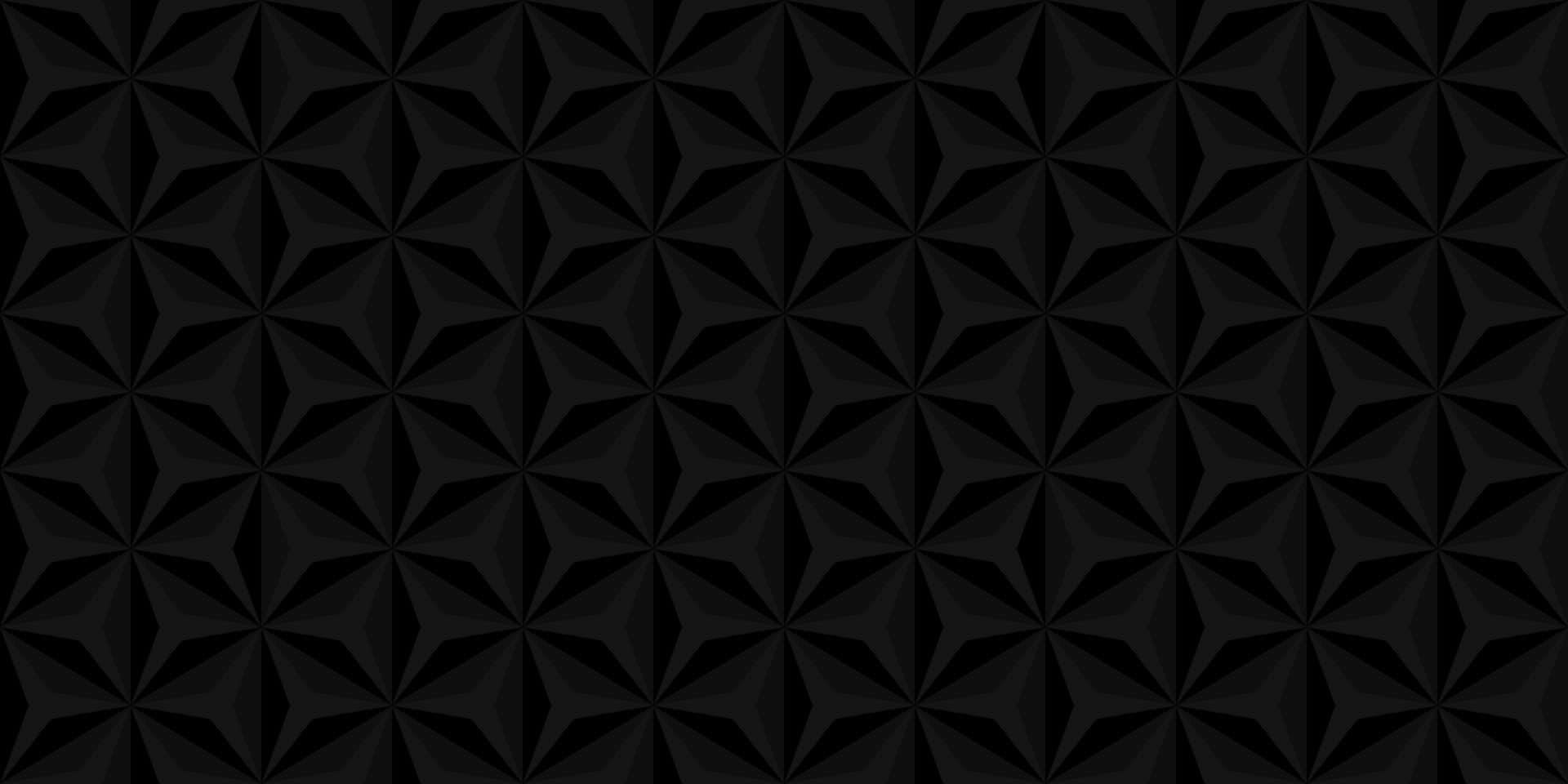 fond 3d noir géométrique triangle. motif géométrique en mosaïque sombre. toile de fond de modèle de forme de polygone. modèle de création triangulaire. conception abstraite de papier peint moderne. illustration vectorielle. vecteur